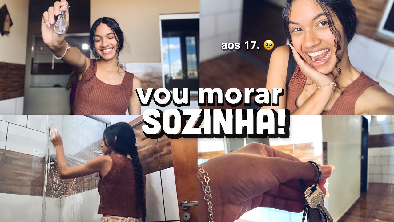 VOU MORAR SOZINHA!! + tour da minha kit net| faxina | diário de mudança #1 🔑🤍