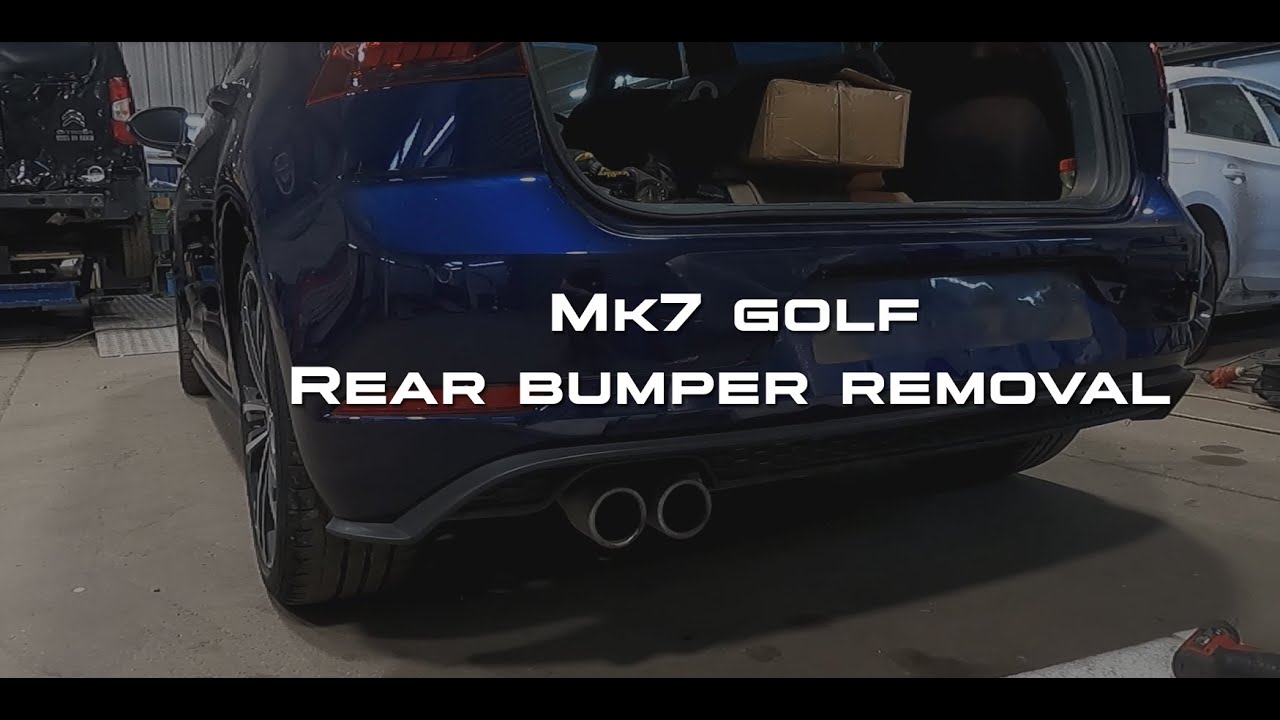 Снятие заднего бампера Mk7 Golf