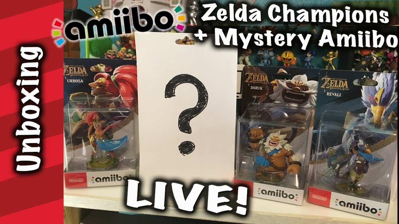 3 champions and 1 mystery amiibo unboxing LIVE!