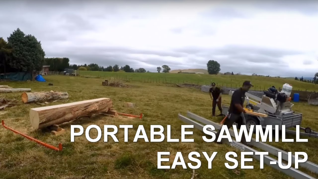 Portable Sawmill Set Up - Peterson's All Terrain Sawmill (time-lapse)