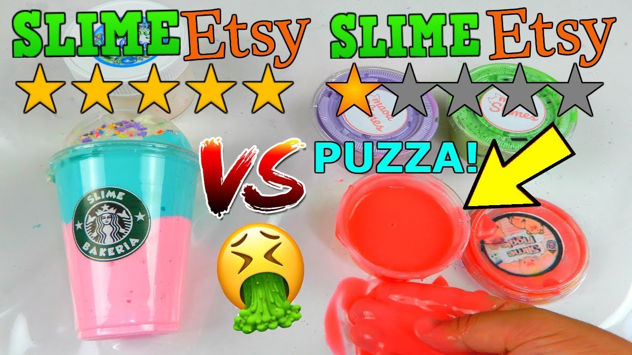 SLIME COMPRATI DA ETSY DA 1 STELLA CONTRO 5 STELLE! SLIME PUZZOLENTE CON PELI! iolanda sweets