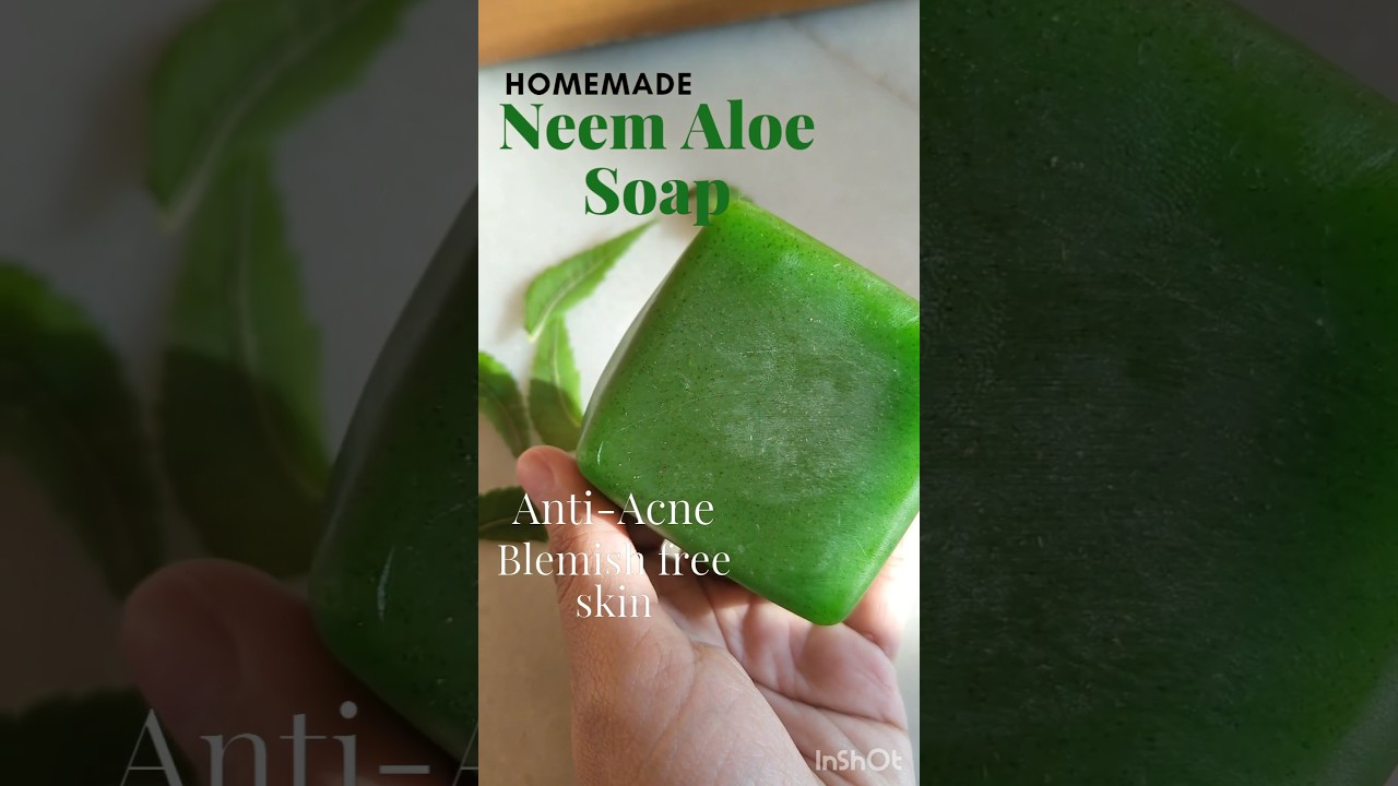 Homemade acne soap neem aloe #diy#ayurveda#acne #pigmentation #health #soap#handmade #recipe#pimple