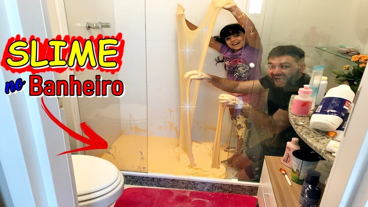 15KG DE SLIME NO BANHEIRO - ENCHI O BOX DE SLIME - (DIY GIANT SLIME IN THE TOILET)