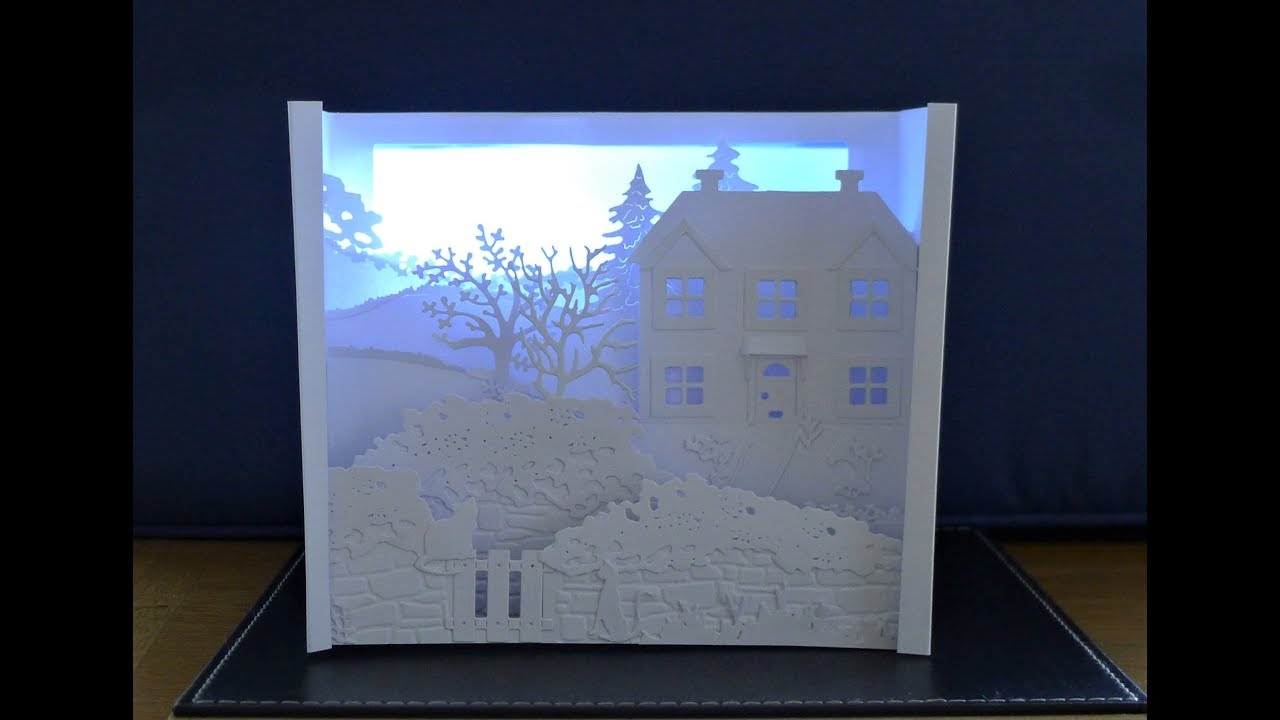 Making a bespoke LED-lit shadow box using card & die cuts