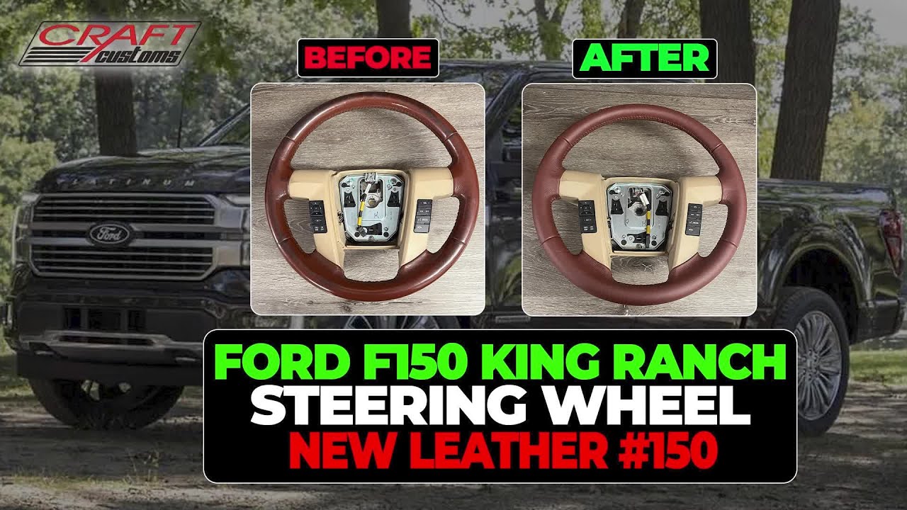 Ford F150 2014 King Ranch Steering Wheel New Leather #150