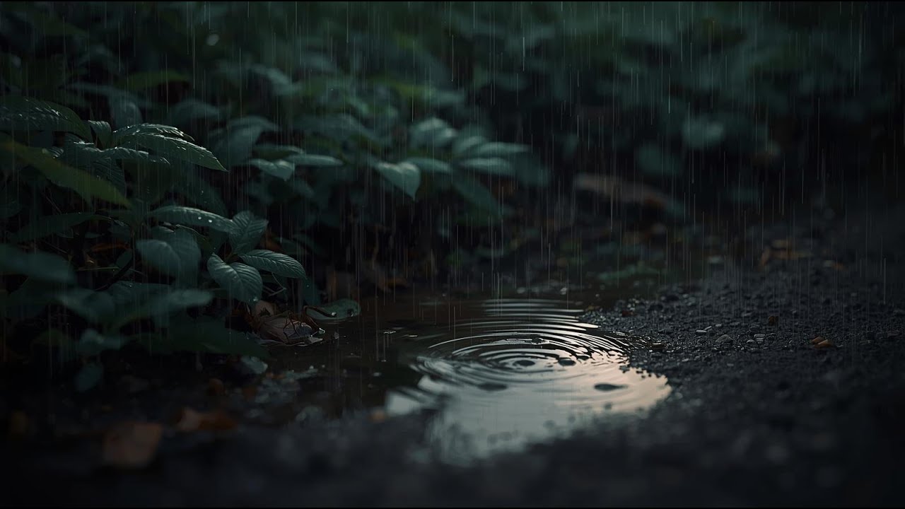 【森の雨】木々に落ちる雨音 1時間｜自然に包まれるリラックスBGM