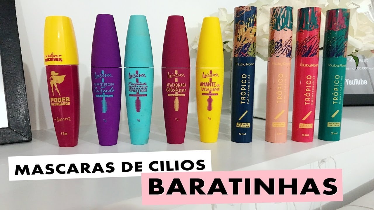 MASCARA DE CÍLIOS BARATINHAS - QUAL A MELHOR RUBY ROSE E  LUSANCE
