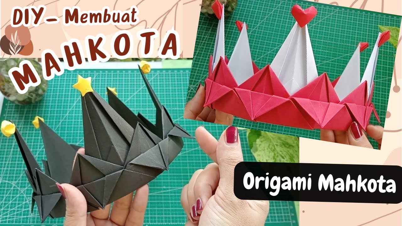 Tutorial Membuat Mahkota Merah-Putih / Mahkota Karnaval dari Kertas /Origami Mahkota /Kreasi Origami