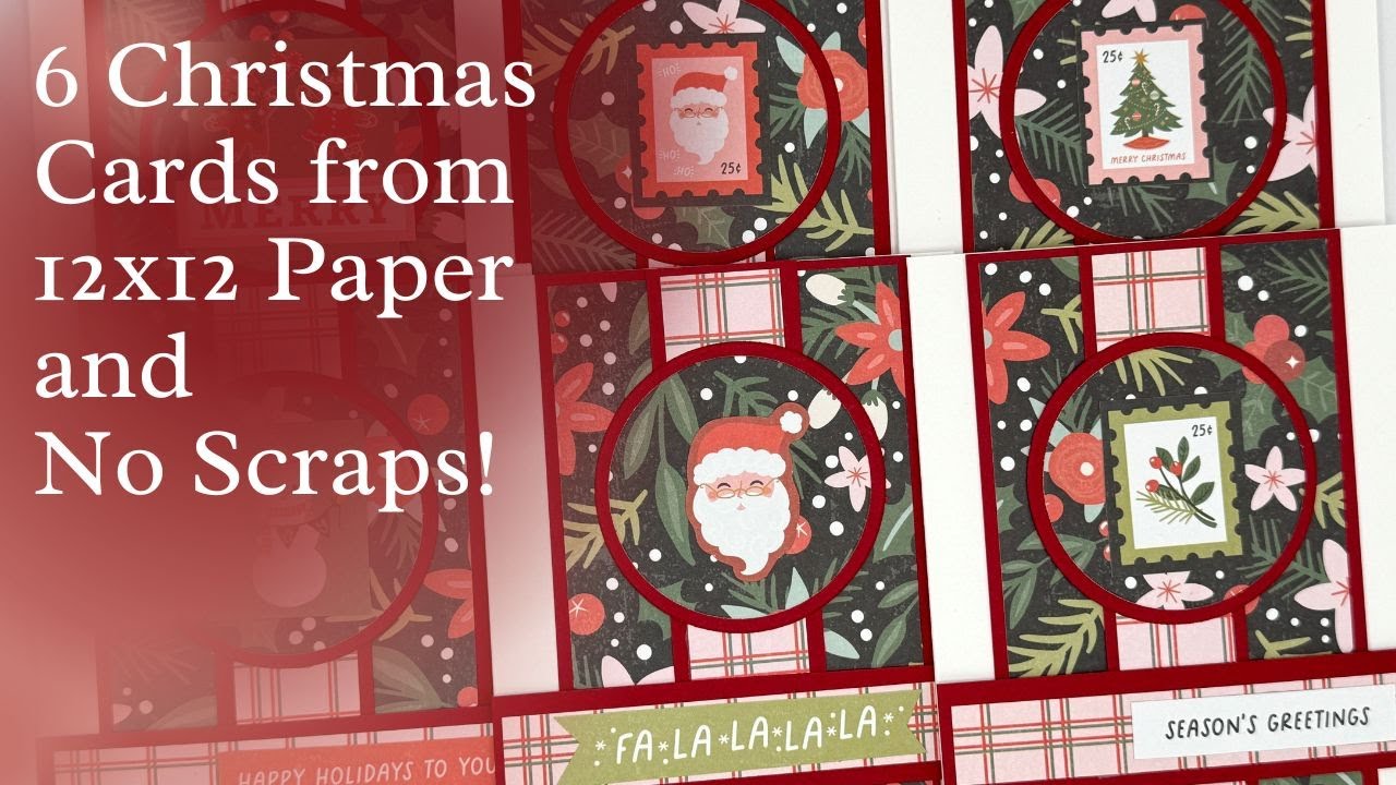 12x12 Paper into Christmas Cards | Watch Me Fix a Big Mistake