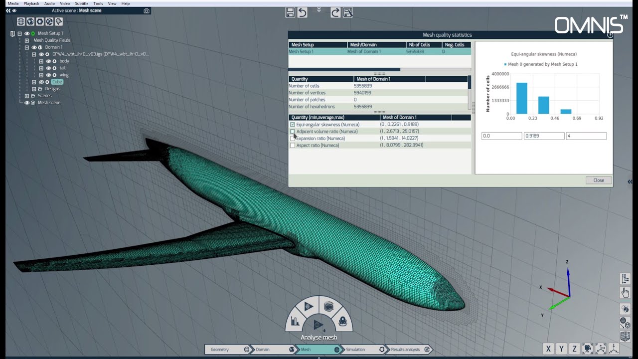 OMNIS&trade;/Hexpress - Grid Generation integrated in the NUMECA OMNIS&trade; Environment