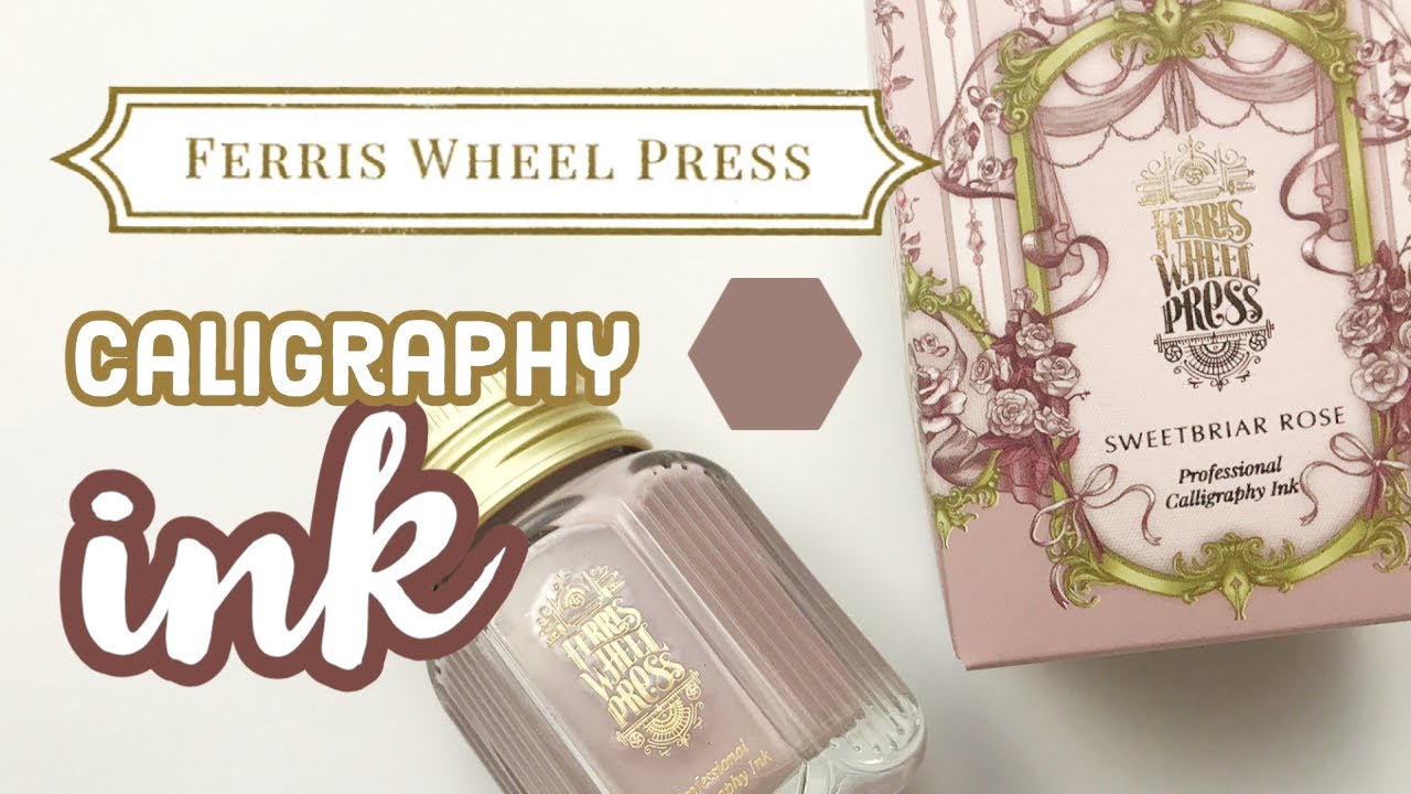 Lightfast & Waterproof Calligraphy Ink Sweetbriar Rose Ferris Wheel Press #unboxing