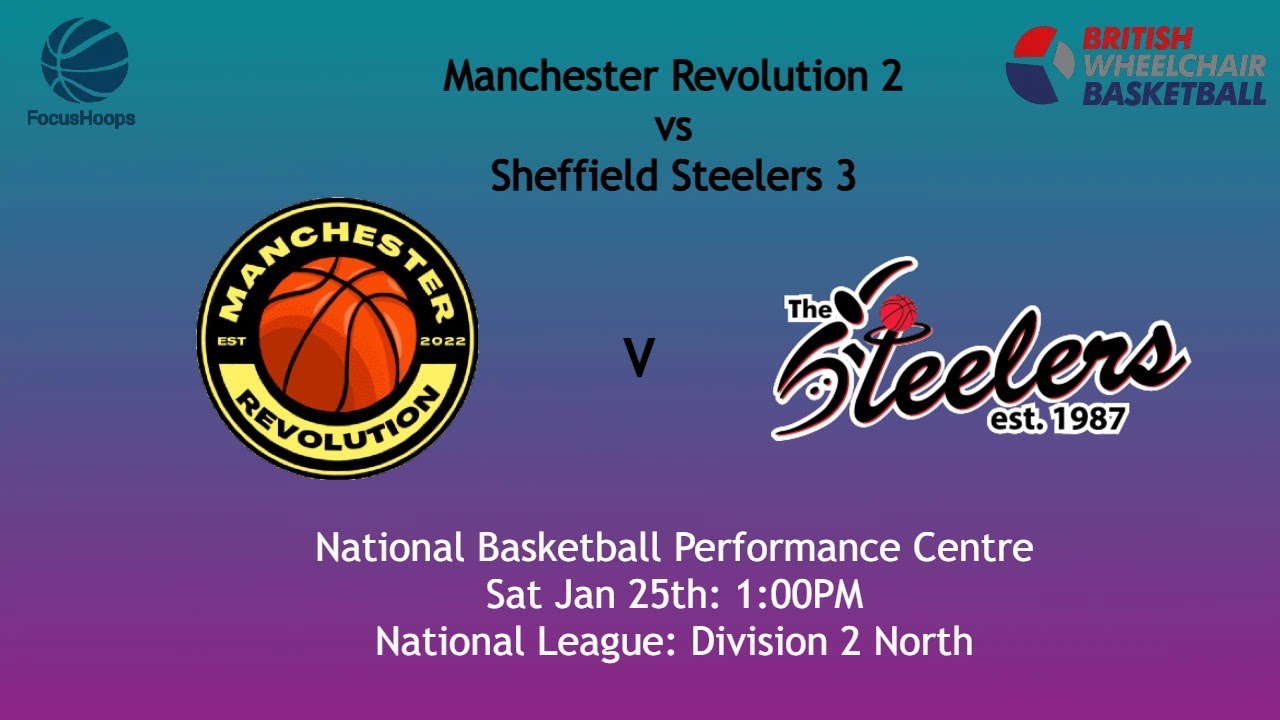 Manchester Revolution 2 v Sheffield Steelers 3: National League: D2 North 25.01.25  1.00pm