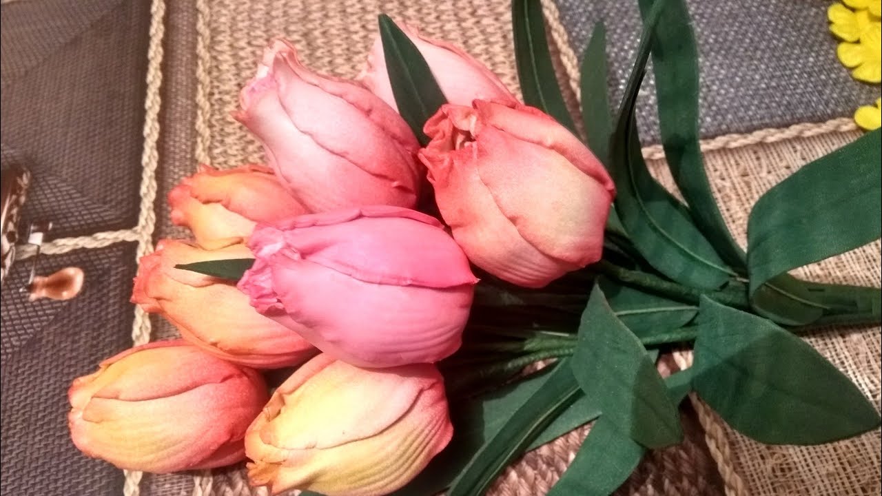 Tulipas em e v a passo a passo
