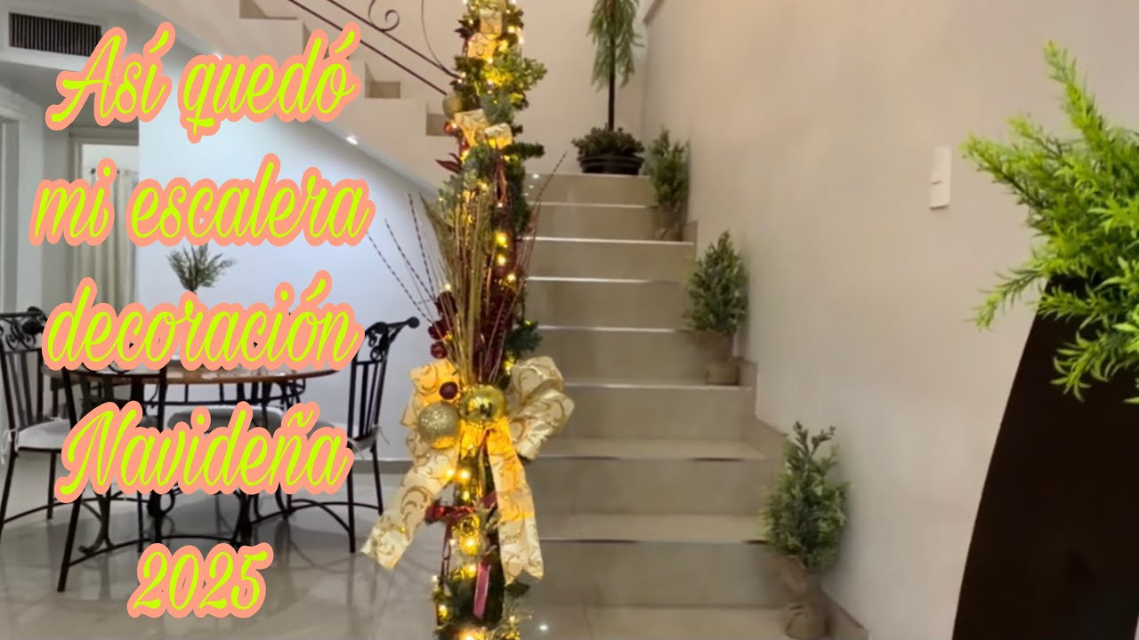 Decoración de la escalera 2025 #Navidad 😱✅💯