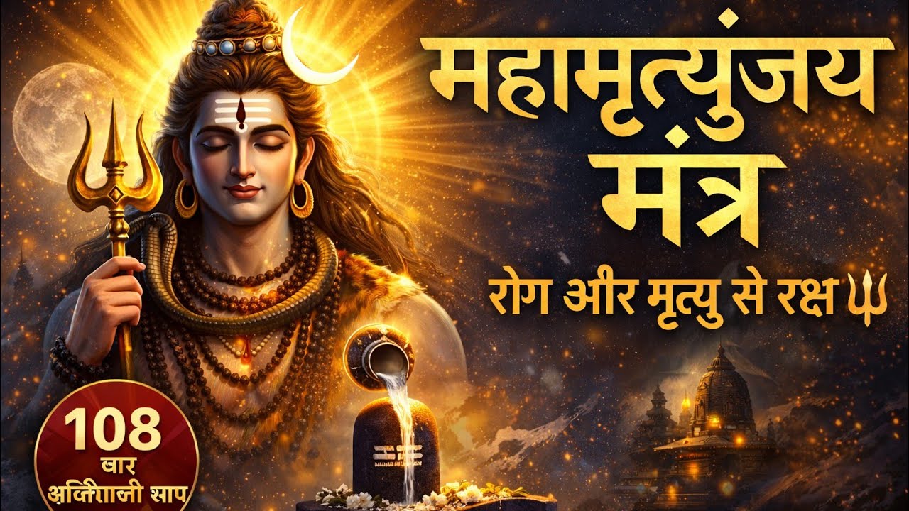 महामृत्युंजय मंत्र | मृत्यु और रोग से रक्षा करने वाला शिव मंत्र | 108 Times Chanting