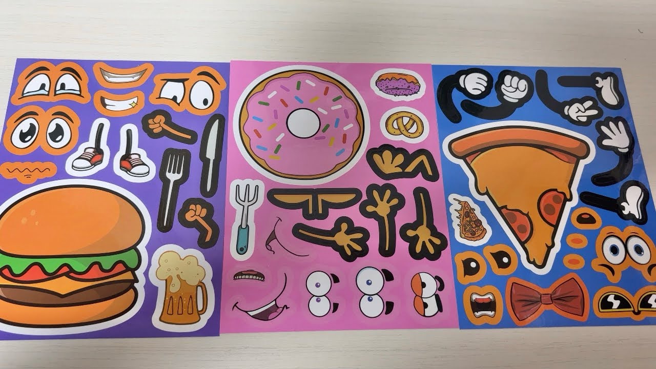 Food Decorating Stickers ASMR | 3 Minutes Satisfying Video 
