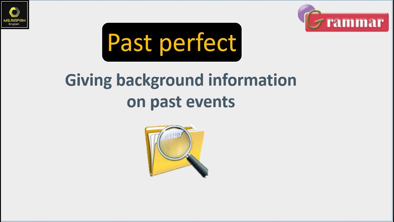 Rule 10 Giving background information on past events