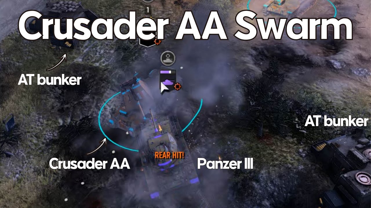 Crusader AA Swarm - British Forces 4v4 - Company of Heroes 3
