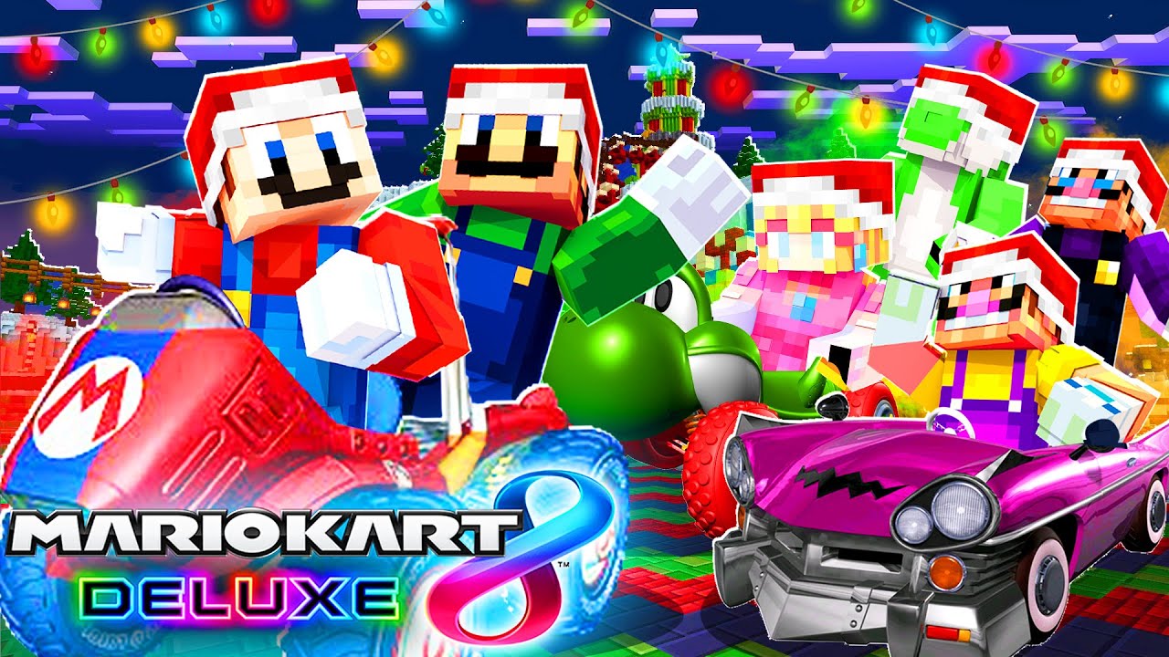 Mario Kart MERRY MOUNTAIN! | Minecraft Super Mario | [166]