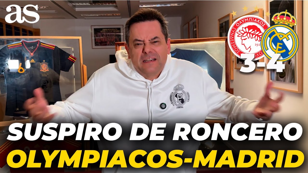 &Eacute;XTASIS total de RONCERO y admiraci&oacute;n absoluta por MBAPP&Eacute; | OLYMPIACOS 3 - REAL MADRID 4 | Champions