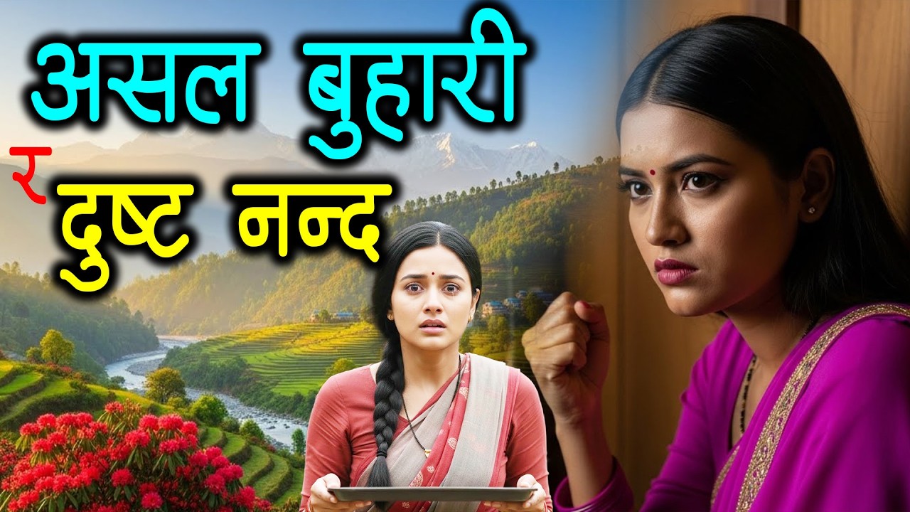 असल बुहारी र दुष्ट नन्द [NANDA BHAUJU] Lok Katha Nepali / Folk Tales Nepali / Nepali Katha