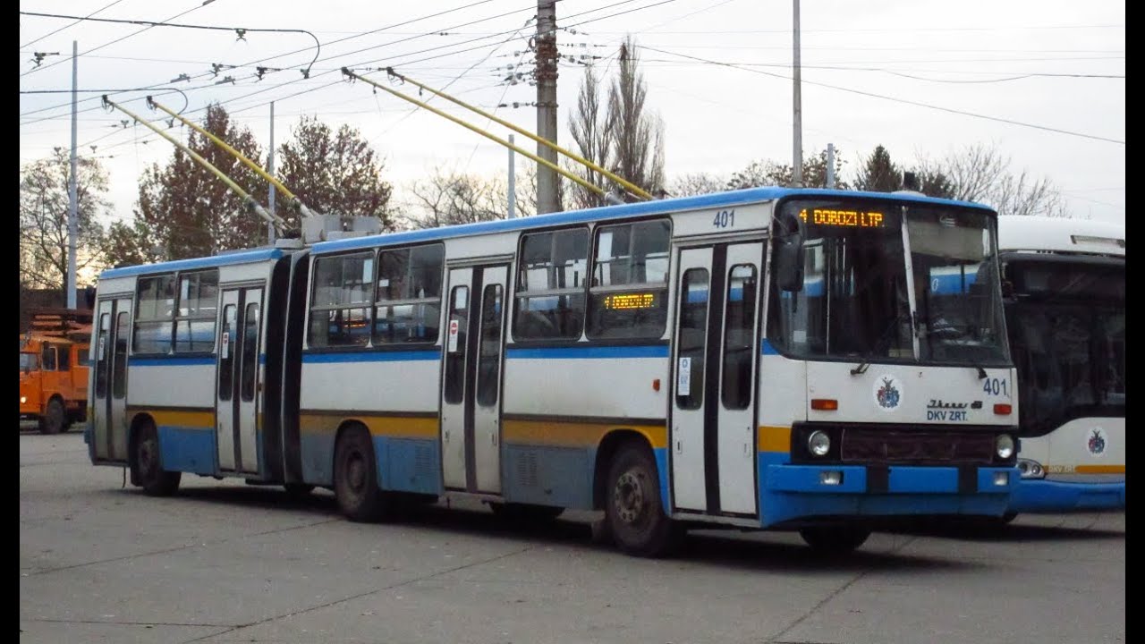 2014.11.21. - Utazás a 401-es pályaszámú trolibusszal (Ikarus 280T) a 4-es vonalon Debrecenben