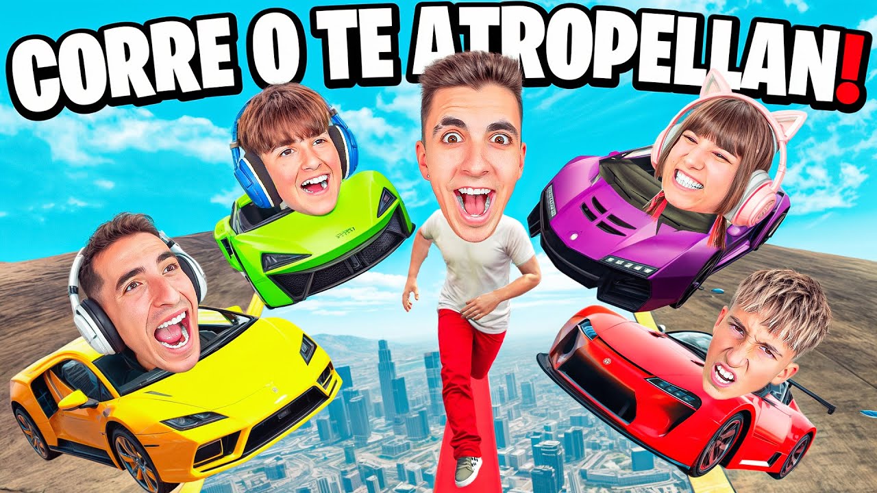 CORRE o te ATROPELLO COCHES vs PEATONES!🚕🚷**muy gracioso!** GTA 5 Online