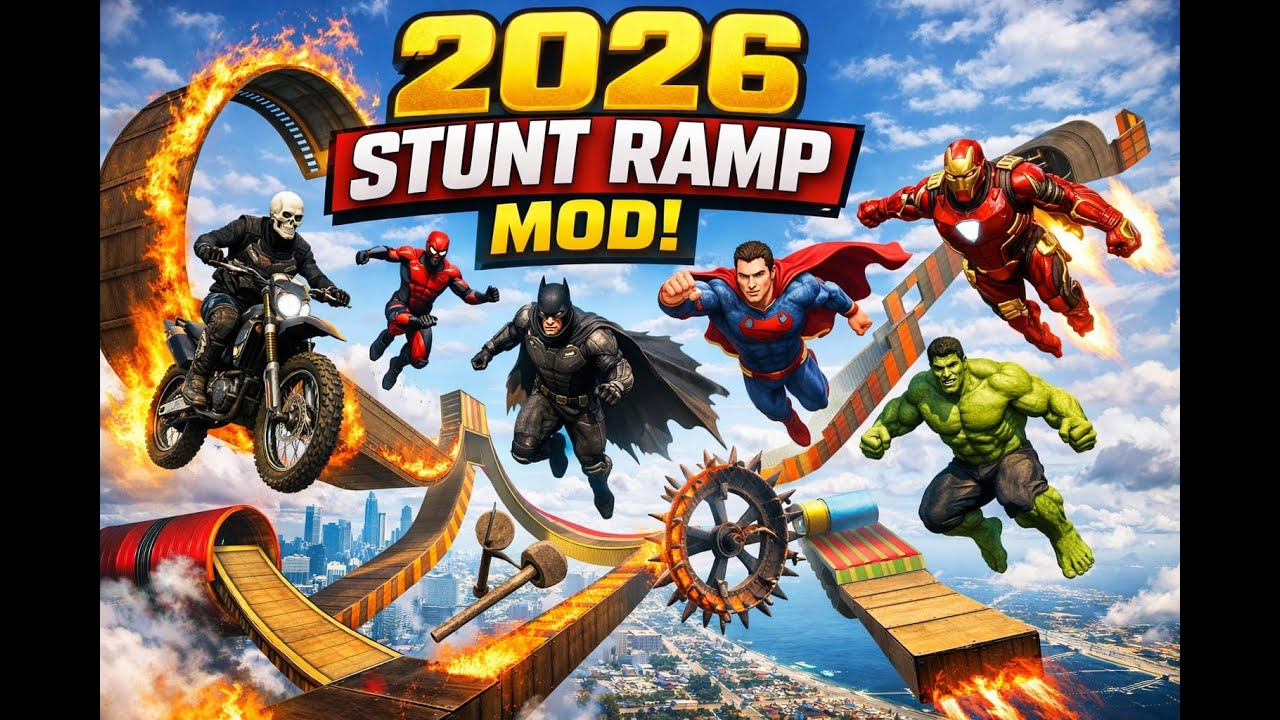 GTA 5 2026 STUNT RAMP MOD! 😱 Impossible Challenge with Crazy Characters
