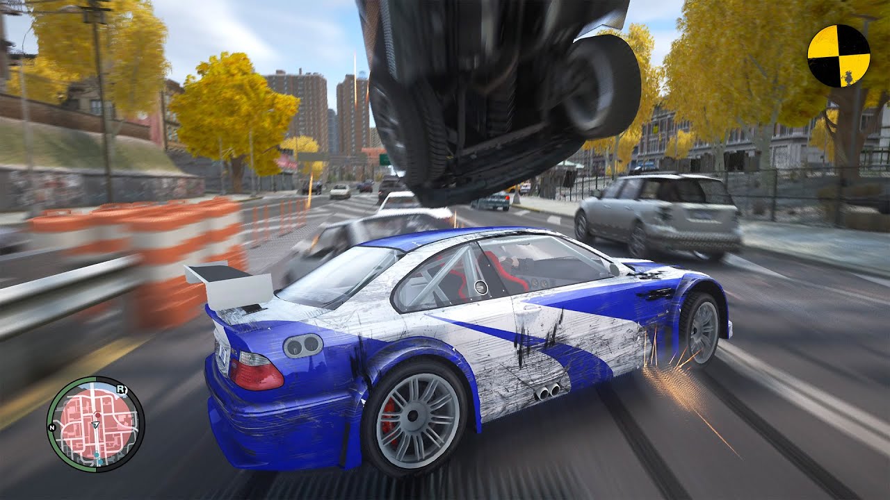 GTA 4 Crazy BMW M3 GTR Crashes Ep.85