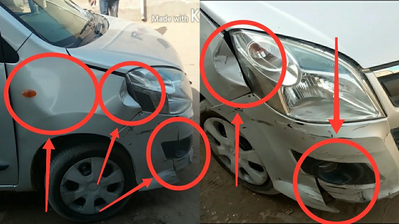 accident WagonR front right side repair work