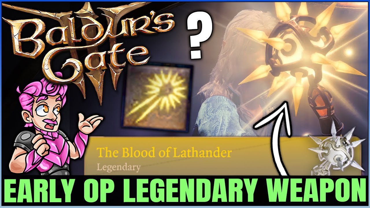 Baldur's Gate 3 - How to Get Best LEGENDARY Weapon Early - Blood of Lathander = OP - Location Guide!