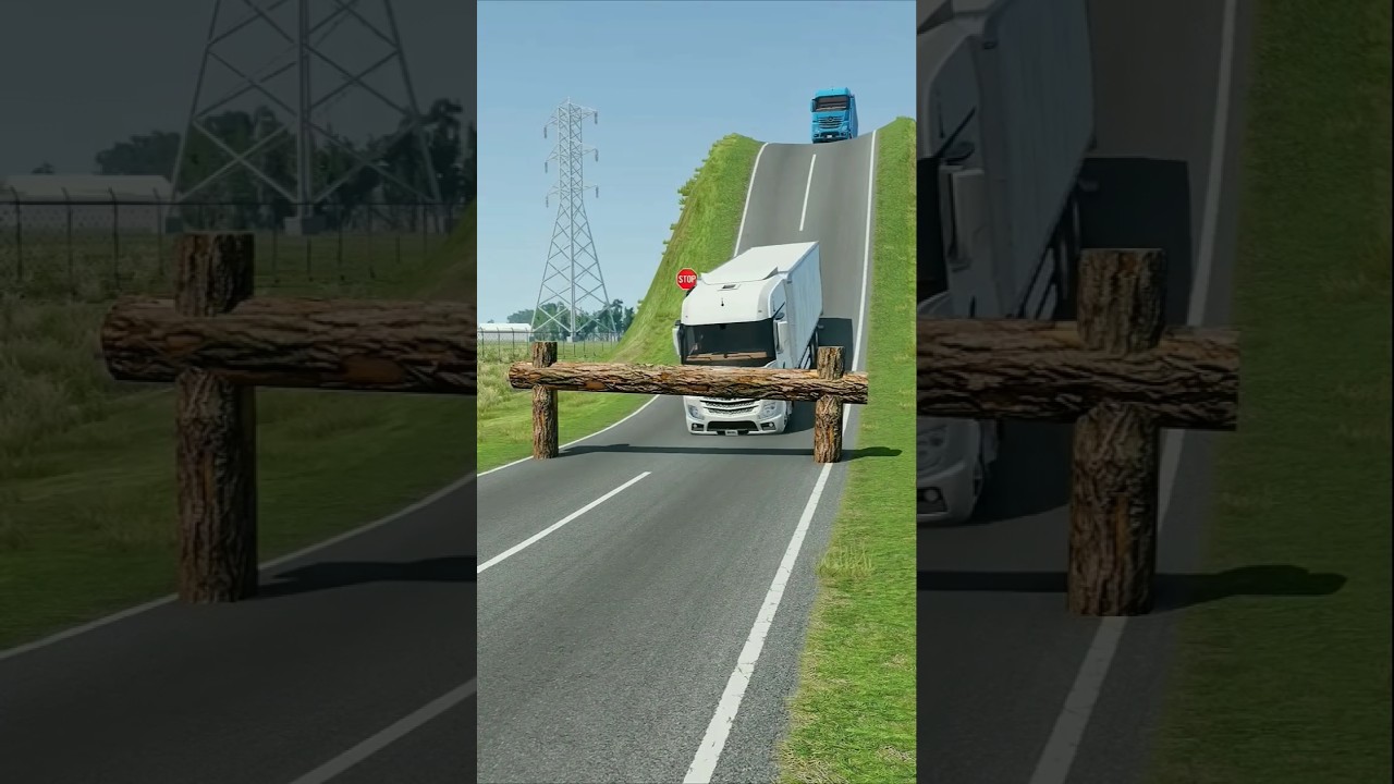 Colourful Buses & Dumper Trucks- BeamNG.drive #shorts #beamngdrive #trending #fyp #viral