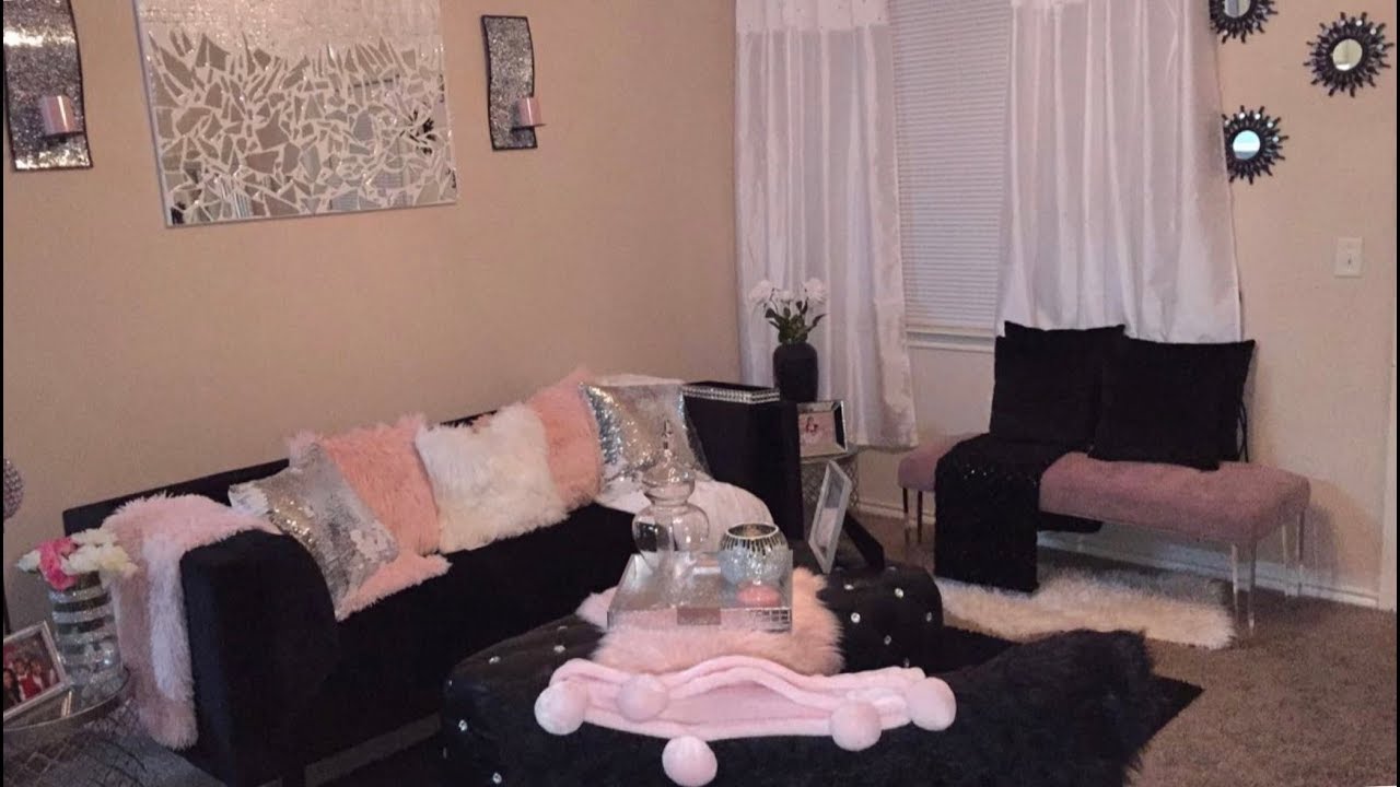 GLAM LIVING ROOM TOUR | Single Mom First Apartment