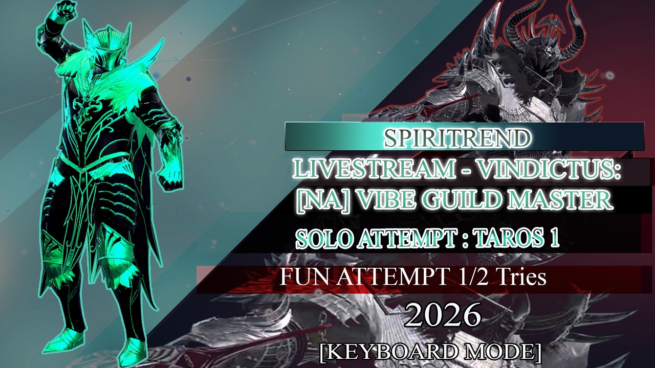 Vindictus: NA Vibe Guild Master, Soloing Taros 1 [Attempt-Fun Challenge] [2026]