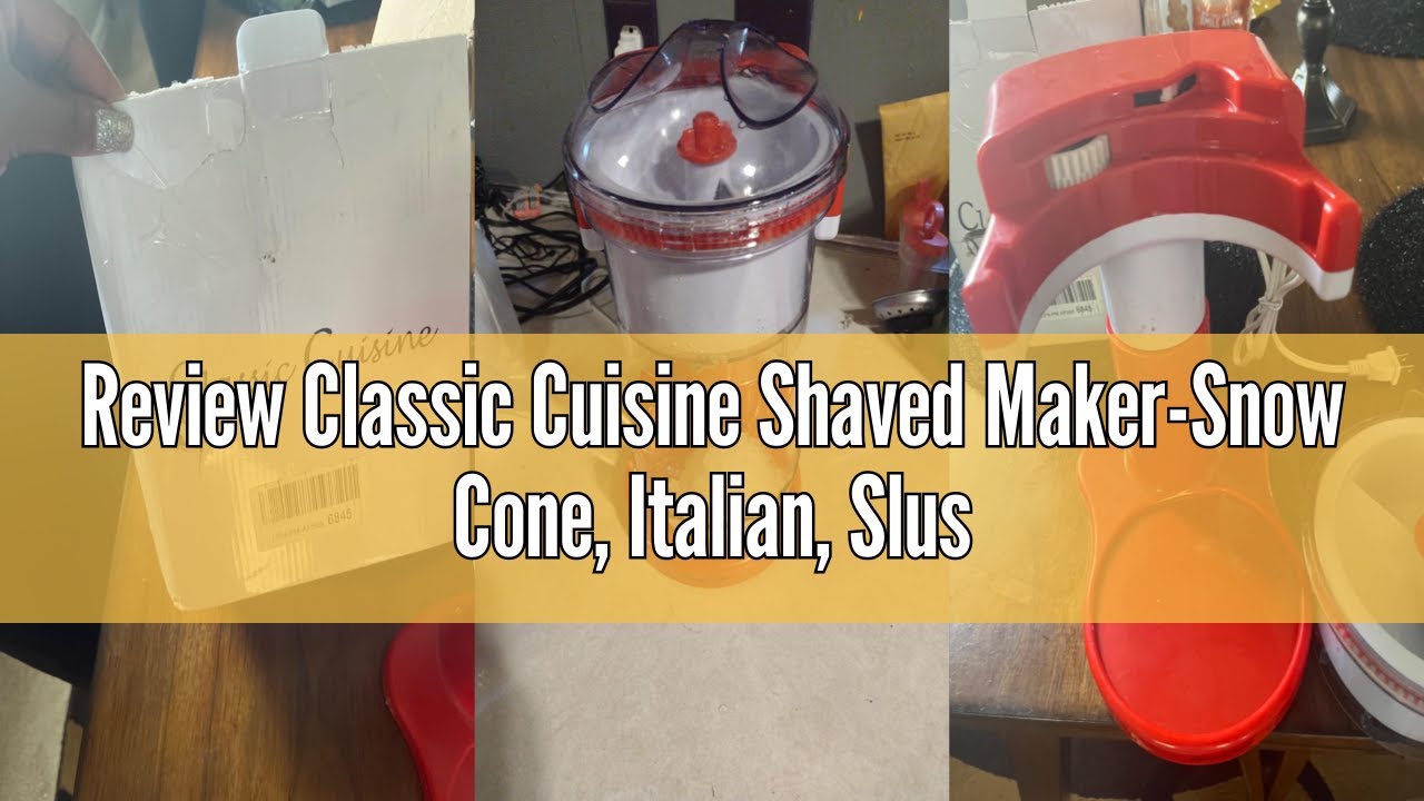 Review Classic Cuisine Shaved Maker-Snow Cone, Italian, Slushy Machine for Home Use, Countertop Elec