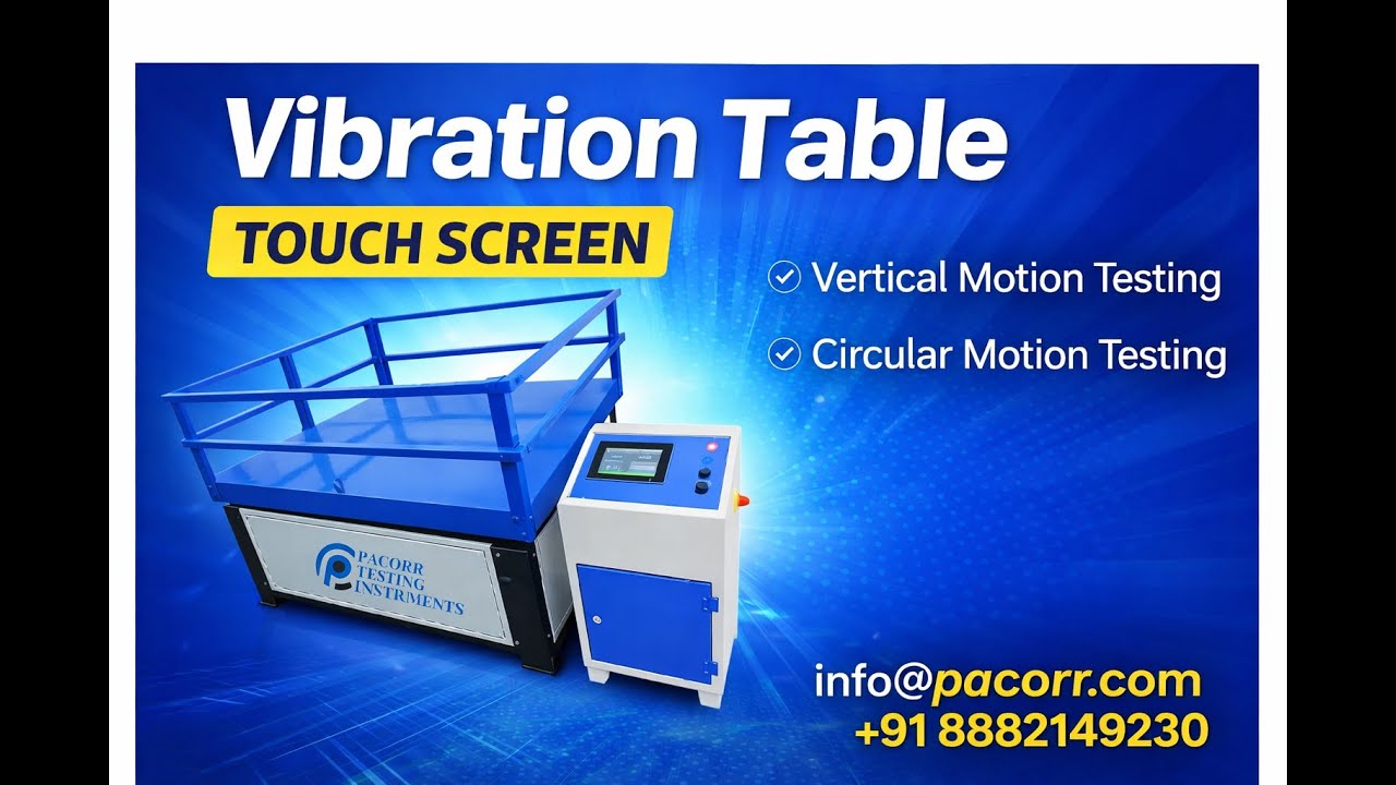 Vibration Table Touch Screen by Pacorr | Vertical and Circular Motion Testing Demo