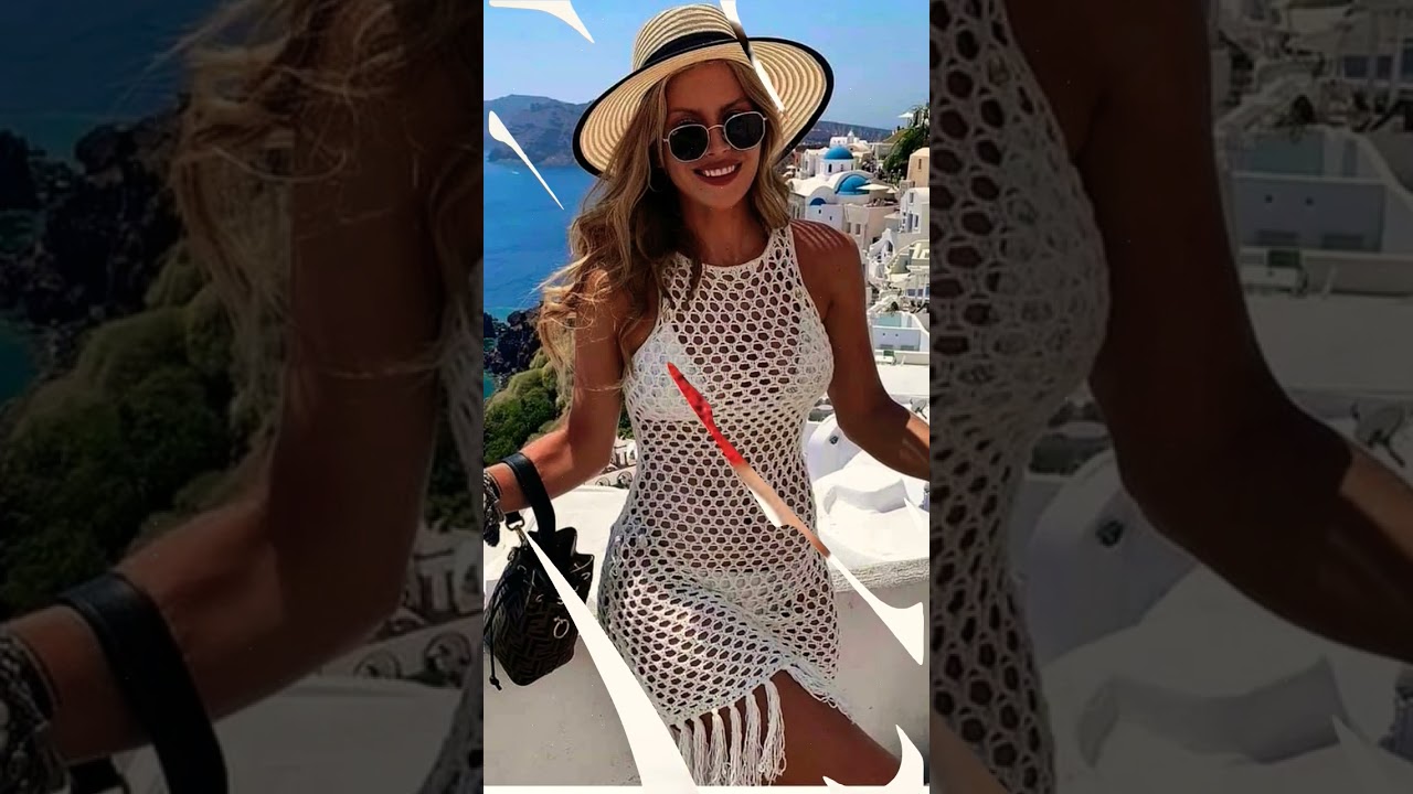 TOP 10 SA&Iacute;DAS DE PRAIA DE CROCH&Ecirc; como usar #crocheverao #crochet #saidadepraia #croche #moda