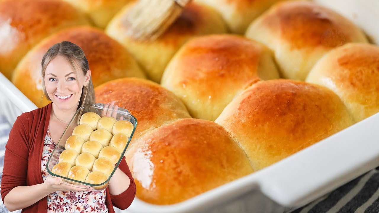 Fluffy Dinner Rolls Made with Sourdough