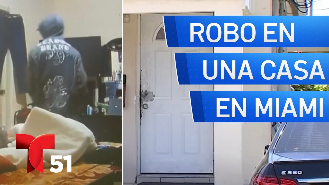 Captan en video robo en una casa de Miami
