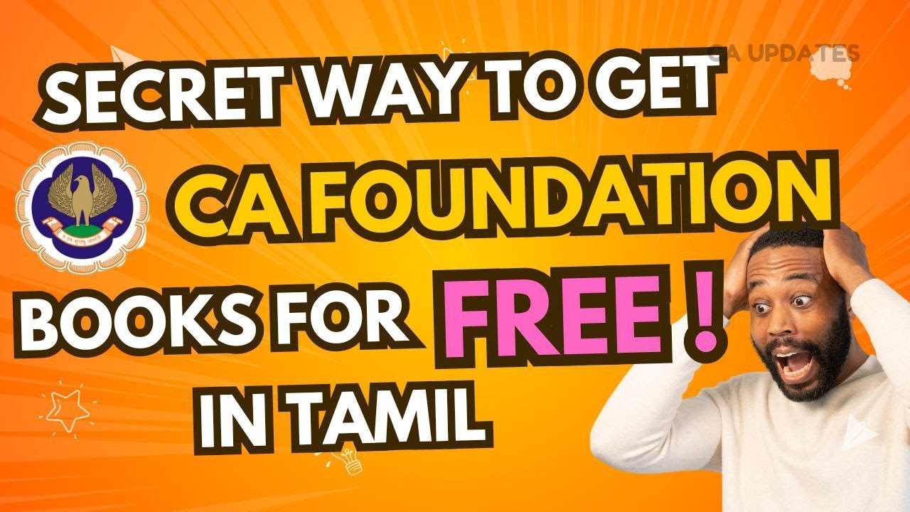 FREE CA Foundation Books order process in Tamil - Here's HOW ! 😮| May 2025 Exam | CA updates