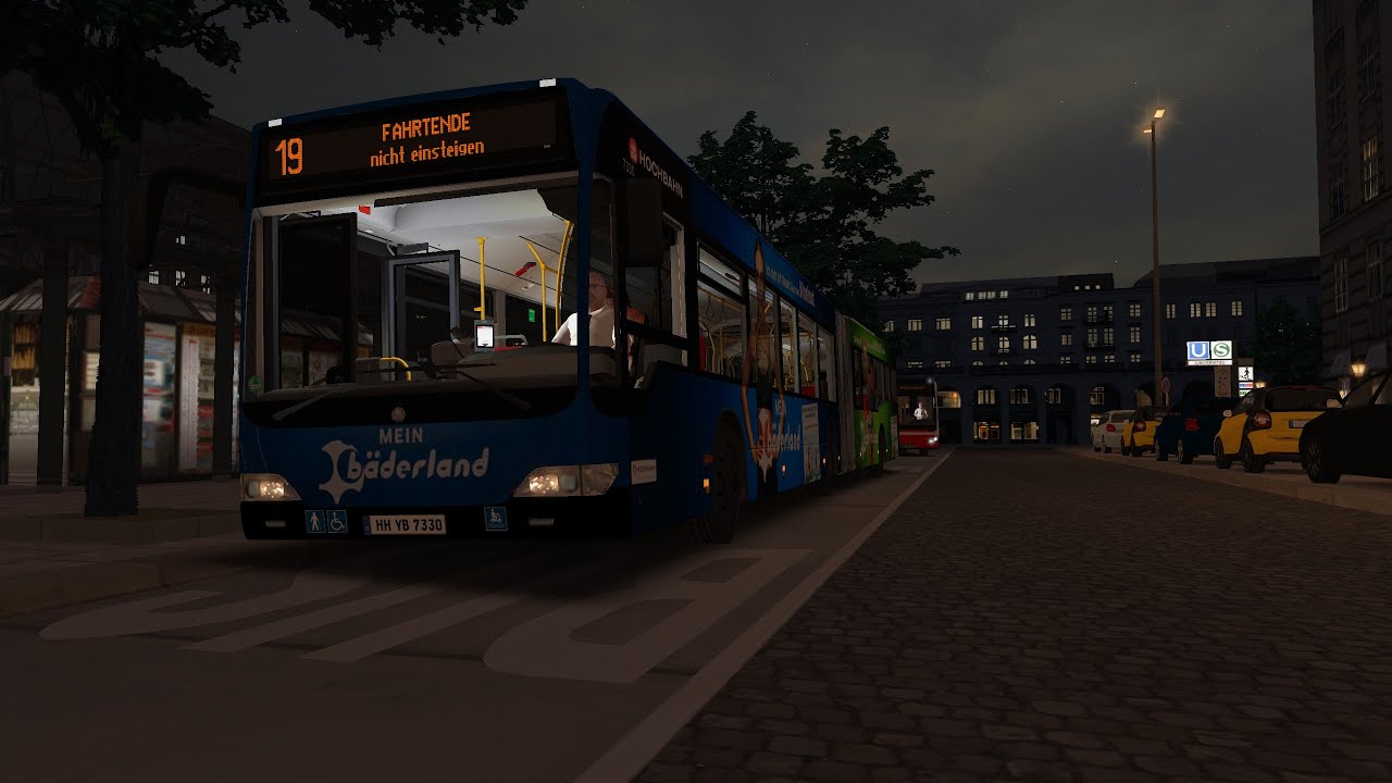 OMSI 2 Hamburg Linie 19 zum Rathausmarkt mit einem HOCHBAHN Mercedes O530 Facelift G BJ 2013!