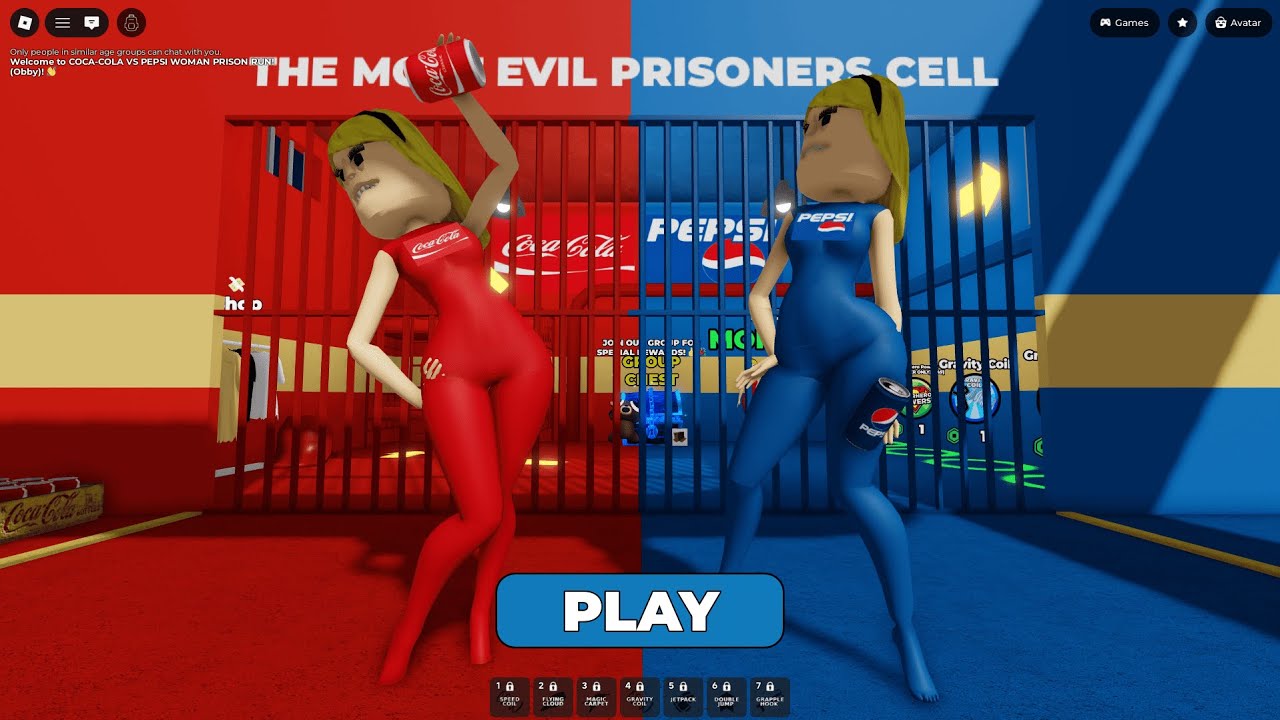 COCA-COLA VS PEPSI WOMAN PRISON RUN! (Obby) Roblox Gameplay Walkthrough No Death 4k