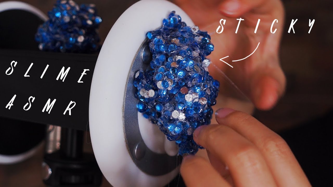 ASMR Triggering your Cochlea with sticky slime[suna asmr]Satisfying asmr