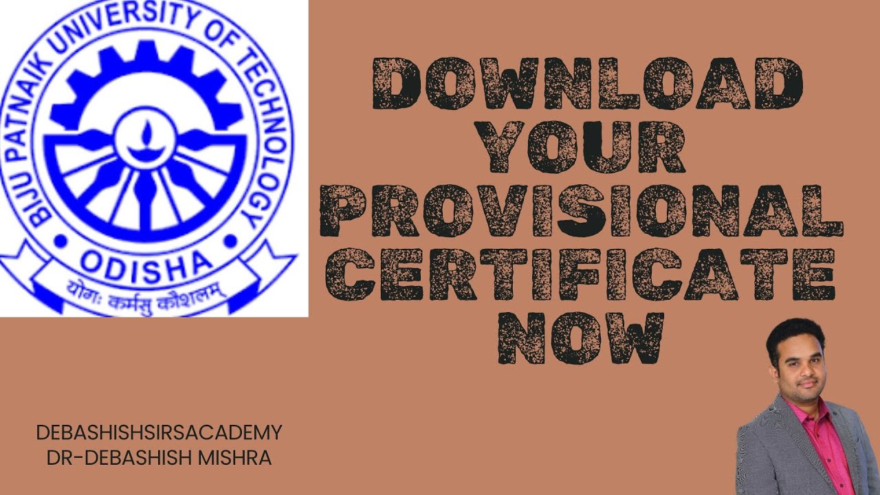 DOWNLOAD YOUR BPUT PROVISIONAL CERTIFICATE NOW.