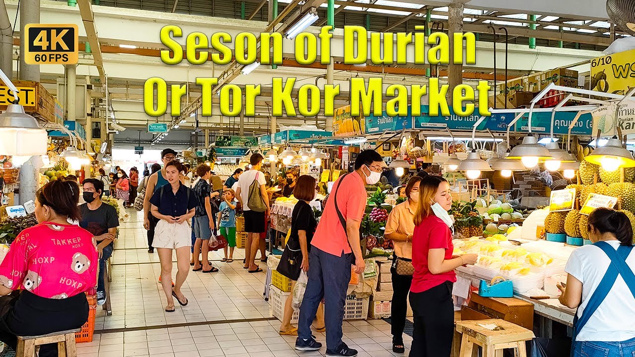 [4K🇹🇭] Or Tor Kor Market | The Best High Quality of Fruit in Bangkok | Season of Durian | May 2023