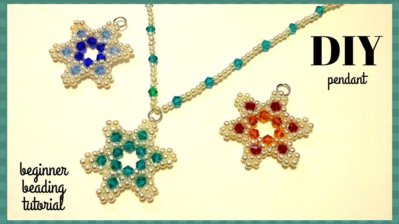 10 mins DIY pendant. Beading tutorial for beginners