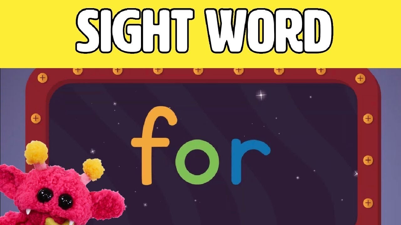 FOR - Let's Learn the Sight Word FOR with Hubble the Alien! | Nimalz Kidz! Songs and Fun!