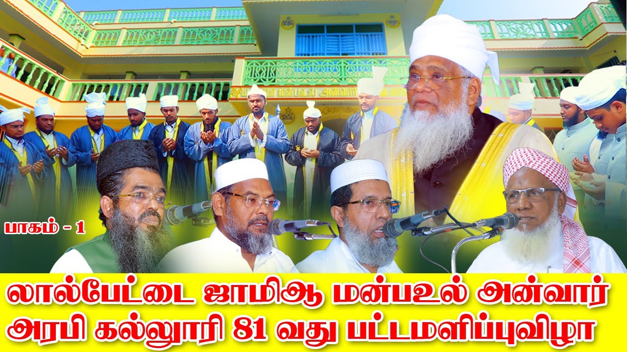 லால்பேட்டையே விழா கோலம் 📗 81வது பட்டமளிப்பு விழா 2025📚 மதரசா மன்பவுல் அன்வர் அரபி கல்லூரி@lalpet