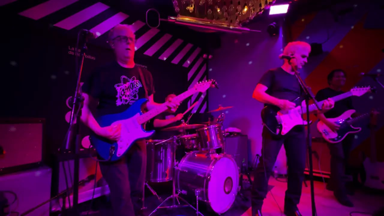 THE RUBINOOS “Mediterráneo” Los Rebeldes’cover live La Lata de Bombillas Zaragoza 26/10/2015