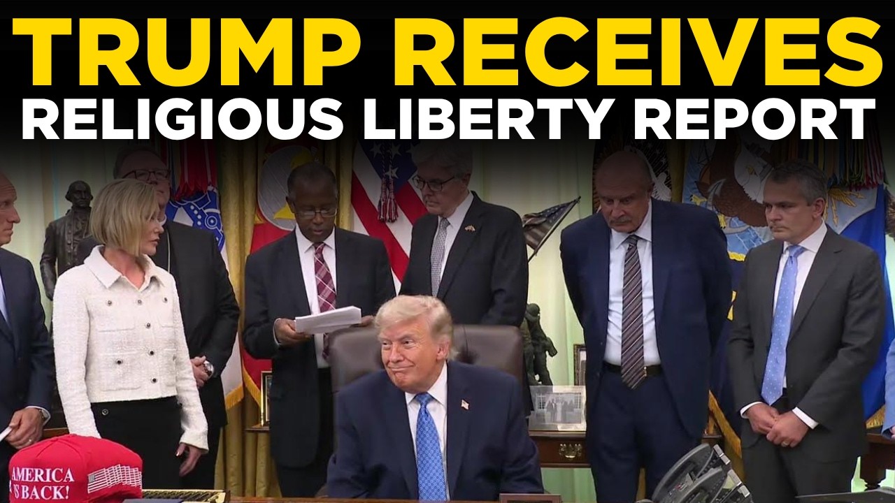 TRUMP FAITH REPORT LIVE | Trump Receives Historic Religious Liberty Report in Oval Office